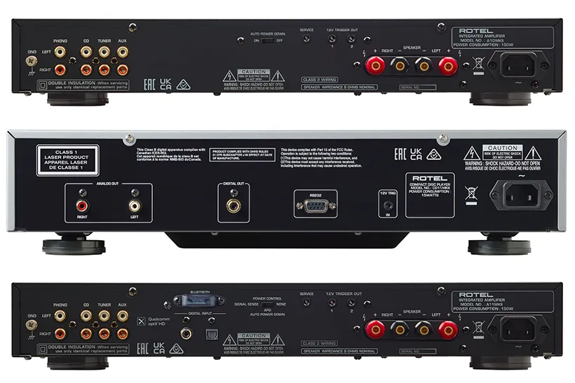 Rotel A10MKII, A11MKII & CD11MKII rock up 2 Rotel A10MKII integrated amplifier, A11MKII integrated amplifier and CD11MKII CD player