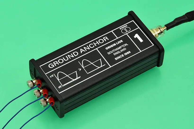 Origin Live Ground Anchor vinyl noise killer 4 Origin Live Ground Anchor turntable grounding device review https://the-ear.net
