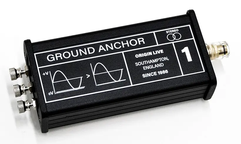 Origin Live Ground Anchor vinyl noise killer 6 Origin Live Ground Anchor turntable grounding device review https://the-ear.net